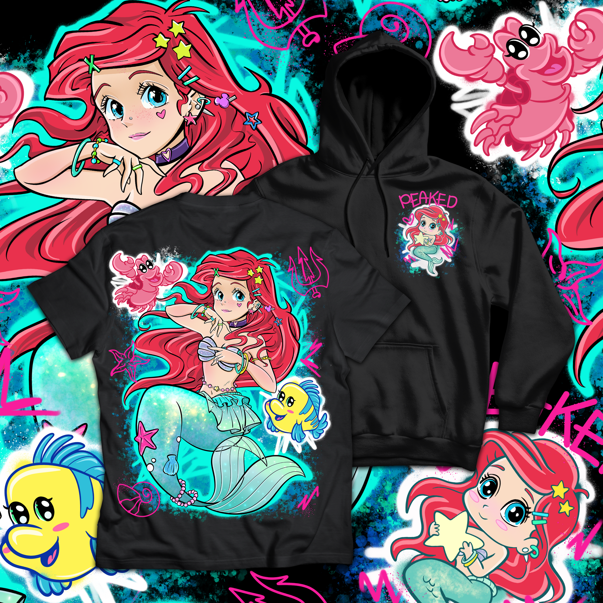 Limited Edition Kawaii Ariel T Shirt / Hoodie